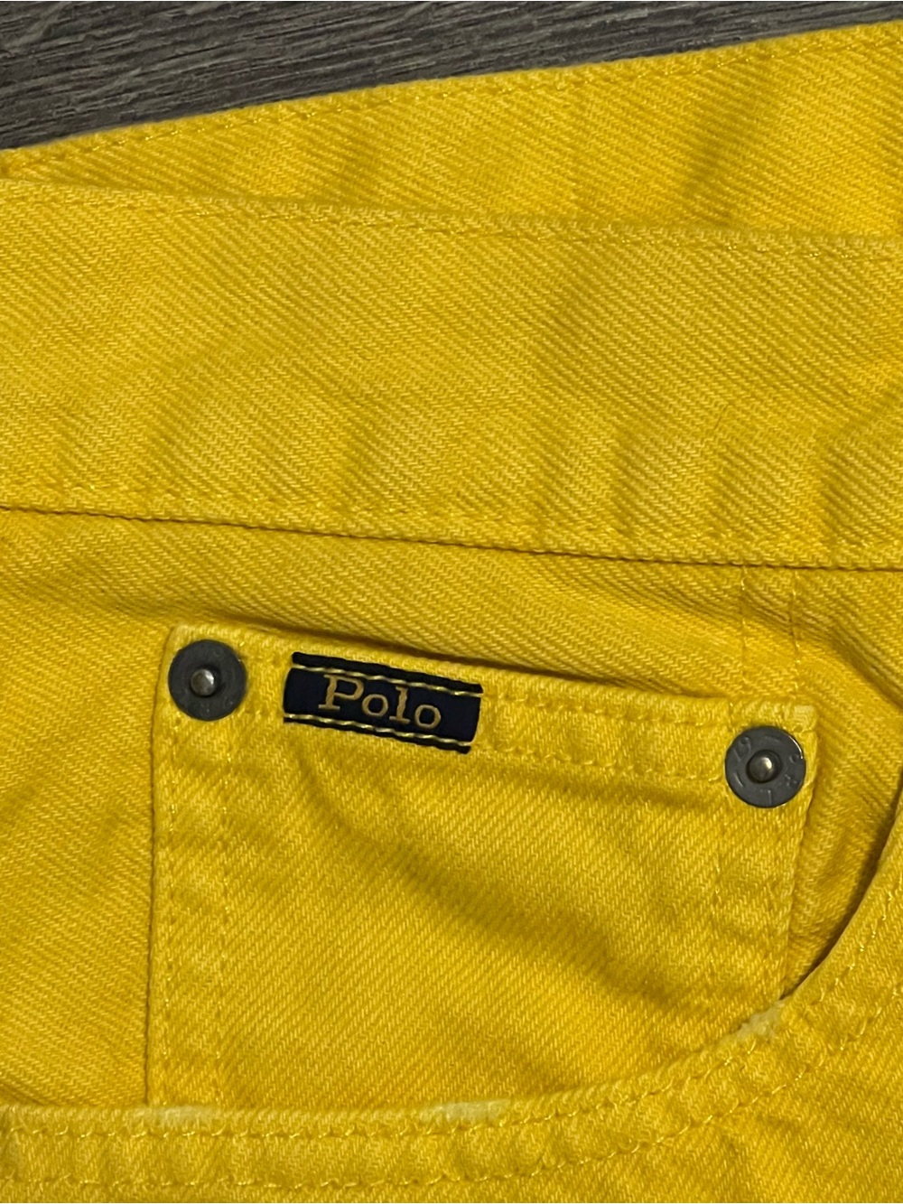 Polo Ralph Lauren Womens Size 26 The Crosby Relaxed Denim Cut Off Yellow Shorts - Picture 4 of 12